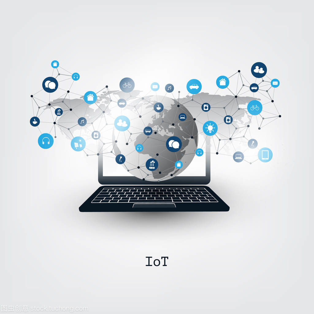 物聯(lián)網(wǎng)、云計(jì)算與圖標(biāo)-數(shù)字網(wǎng)絡(luò)連接技術(shù) 互聯(lián)網(wǎng)時(shí)代的設(shè)計(jì)概念
